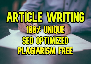 Unique Article Writing Content,  2000 words