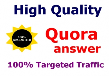 Promote your website with 10 real HQ Quora backlink