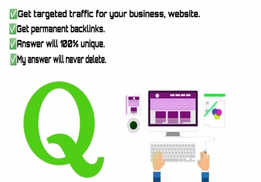 Provide 15 Unique Quora Answer get targeted traffic