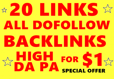20+ High DA PA PR10 Dofollow Backlinks with DA100 sites Plus Edu Gov Links