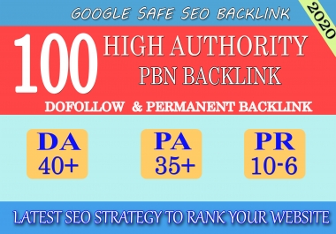 I will provide DA 40+ PA 35+ PR 6+ Web2 High Quality 100 PBN Backlink & 100 Dofollow & Unique Site