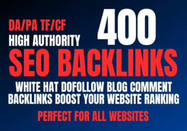 I will do 400 unique domain dofollow blog comments low obl backlinks on high authority sites