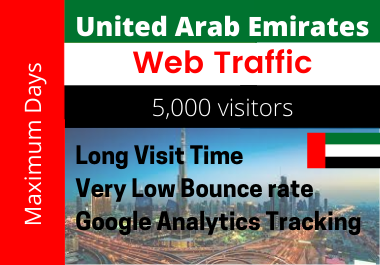5000+ low bounce rate UAE visitors Google Analytics Traceable