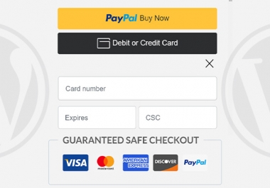 Integrate paypal payment gateway to accept card payments