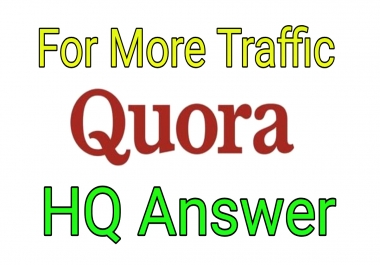 Boost your domain by unique 50 Quora answers from targeted traffic