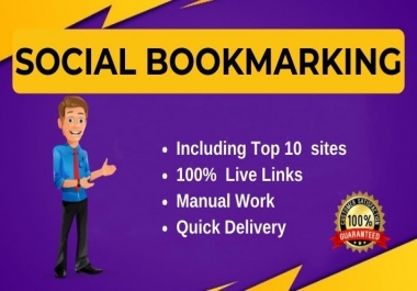 Manually 15 Social Bookmarking/bookmark/sharing backlinks for website ranking