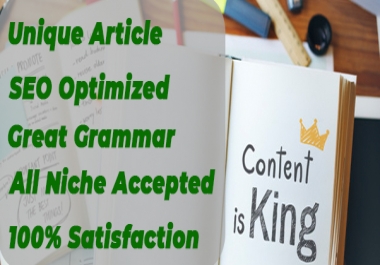 I will write a unique niche related SEO optimized article writing/content writing for your business.