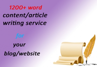 i will provide 1200+ word content/article within 2 days