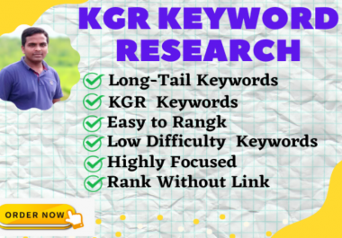 KGR Keyword Research for your amazon Affiliate Site