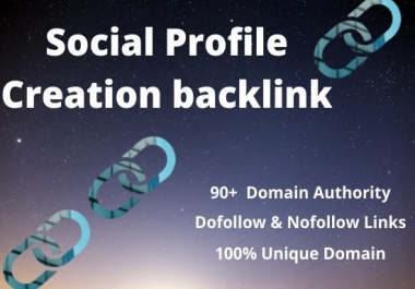 I will do 30 High Authority Social profile creation backlinks building