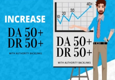 I will increase da with authority backlinks up to 50