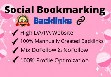 I will Create 50 High Quality Social Bookmarking Backlinks