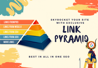 Be 1 in Google With Extremely Powerful SEO Link building pyramid and sky rocket ranking in Google