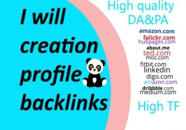 I will give 30 High Authority DA& PA profile creation Backlinks service