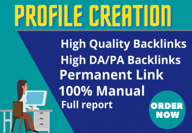 I will Create 30 High Quality Profile Creation SEO Backlink All Link From 60+DA