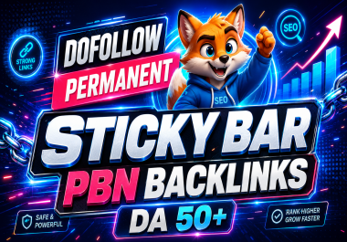Get 15 Permanent Dofollow Sticky Homepage SEO Backlinks HIGH DA