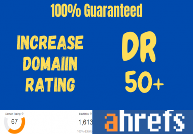 I will Increase Domain Rating ahrefs DR 50+ in 30 Days