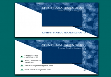 I will create business card deasign for your branded work as soon as possible