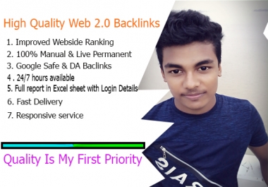 I will Create Manually HQ 50 web 2.0 backlinks