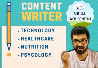 I will be your content writer,  400-600 words. Blogs,  Articles,  Website Content.