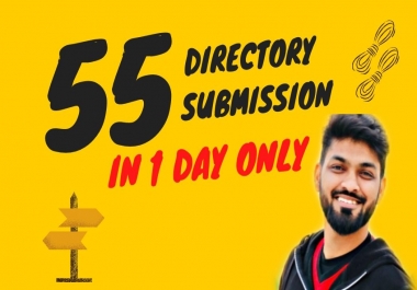 I will do 55 approved directory submission,  55 manual web submission