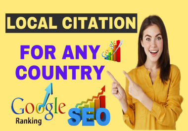 Publish top 60 Live local citations or local listings for any country