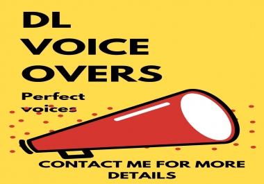 I will record male,  female,  kid voice overs