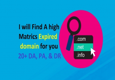 I will do expired domain research for you with high metrics