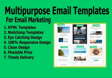Get Eye Catching Multipurpose Effective HTML Email Templates