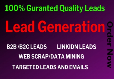 I will do b2b lead generation and find targeted business emails list.