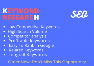 Any SEO keyword research and competitor analysis