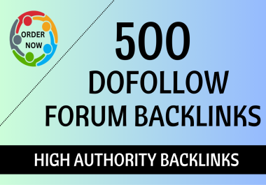 Provide 500+ High Authority Dofollow Forum Profile Backlinks