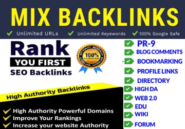 I will build google safe mix SEO backlinks for your website
