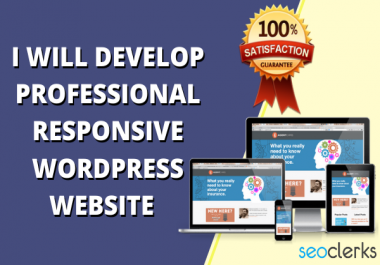 I will develop wordpress website design or blog professionally