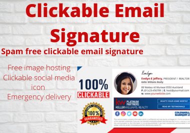 I will create Clickable Email Signature for you