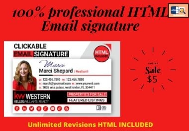 100 professional HTML Email Signature