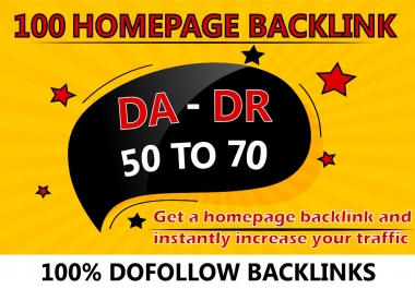 I will provide 100 high DA DR homepage PBNs backlinks