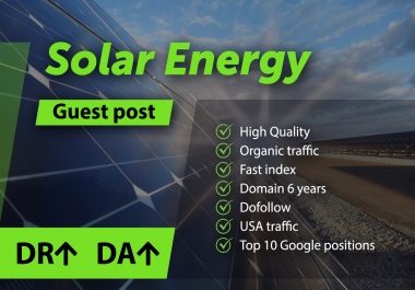 Guest Post - Solar Energy,  Renewable Energy
