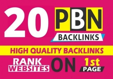 Build 20 Back-link with high DA 80+ PA 50+,  DOFOLLOW with Unique website
