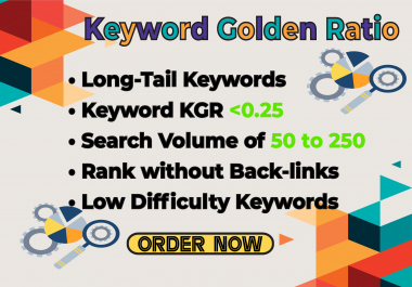 I will do kgr keyword research that will rank fast