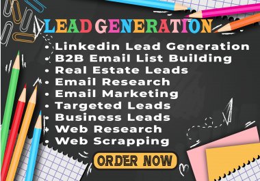 I will do b2b lead generation,  email list building and web research