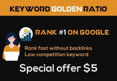 I will do KGR keyword research for your niche