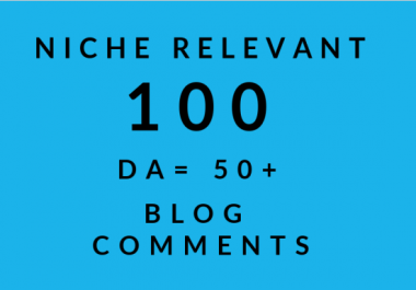 I will make 100 high quality backlinks using blog comments