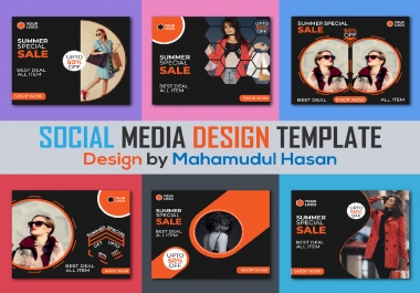 I will create trendy social media design template