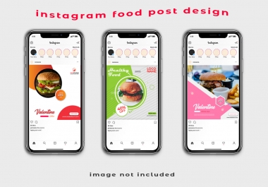 I will design professional Instagram food post design