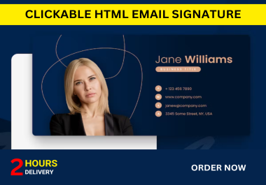 I will create clickable HTML email signature within 2 hours