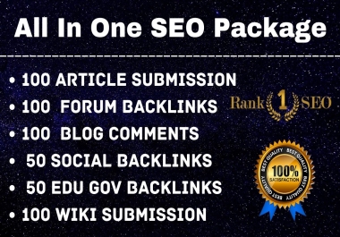 All In One SEO Package 500 High Authority Dofollow Backlinks