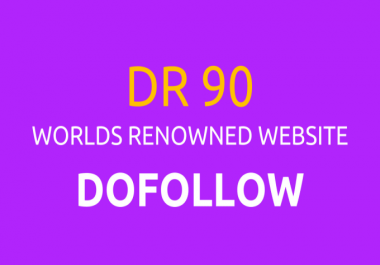 DR 90 dofollow backlink indexed google page 1