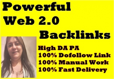 Manually create 20 high quality DA60-90+TF20-80 & 0 spam score web2.0 backlinks