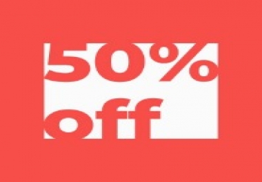 Logo for companies or businesses of 50 discount